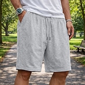 ieftine Pantaloni scurți de sudoare-Bărbați Pantaloni scurți activi Pantaloni scurți de sudoare Pantaloni Scurți Pantaloni scurți de vară Cordon Talie elastică Simplu Simplu Culoare solida Confort Peste Genunchi Zilnic În aer liber