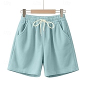 economico Pantaloncini casual-Per uomo Shorts Pantaloncini casual Pantaloncini di velluto a coste Tasca Elastico in vita Semplice Comodità Traspirante Sopra il ginocchio Casuale All'aperto Spiaggia Vacanza Moda Nero Bianco