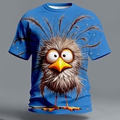  Voor heren dier Grappig T-shirt Korte mouw T-shirt 3D-afdrukken Strakke ronde hals Overhemd overdreven Ontwerper Feest Feestdagen blauw Wit Geel Zomer Lente Kleding S M L XL XXL XXXL