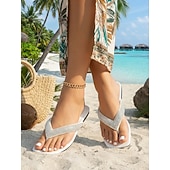 Χαμηλού Κόστους Γυναίκες-Γυναικείες κομψές καλοκαιρινές σαγιονάρες με στρας - ευέλικτα, ελαφριά, λαμπερά σανδάλια - μοντέρνα στρινγκ για παραλία για αποδράσεις σε νησιά και καλοκαιρινές βόλτες