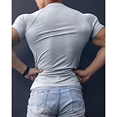 economico T-shirt e Canottiere da Corsa-Per uomo Tinta unita T-shirt da corsa Maglia a compressione Maglia da corsa Estate Primavera Autunno Manica Corta Asciugatura Rapida Compressione Traspirante Allenamento in Palestra Allenamento