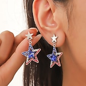  250e anniversaire des États-Unis Boucles d'oreilles Cosplay Adulte Femmes Jour de l'Indépendance / 4 Juillet 4 Juillet Soirée Performance Se déguiser