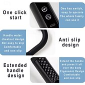 رخيصةأون أجهزة تدليك الجسم-جهاز تدليك متعدد الوظائف بمقبض طويل ورأسين منحنيين للرقبة والصدر