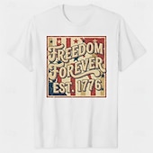  Patriotic T-shirt Graphic Tee USA Retro Vintage Patriotic T-shirt Sleeve 1776-2026 for Unisex Adults' 3D Print  for Independence Day / the Fourth of July 4th of July