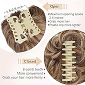 halpa Nutturat-sotkuiset nutturaosat naisille, tekonutturanpidennykset, klipsiponinhäntä, luonnolliset hiuspidennykset, hiuslisäkkeet naisille (ruskea sekoitus, luonnonvaalea)