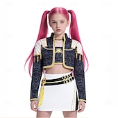 preiswerte Kostüme für Mädchen-Kpop-inspiriert Von koreanischen Idolen inspiriert Popstar Kostüm Festkleidung Karnevalskostüm Virtuelles Idol for Mädchen Kinder Halloween Karneval Leistung Comic-Konzert Anime Expo