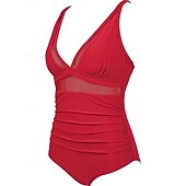 お買い得  ワンピースラッシュガード-女性用 ラッシュガード 水着 ワンピース 花 ソリッド レオプリント UVプロテクション 弾性ある ノースリーブ スイムウェア 水着 サーフィン 潜水 水泳 夏