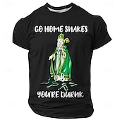 preiswerte T-Shirts für Herren mit 3D-Druck-St. Patrick Herren Kleeblatt Glücklicher Ire T Shirt Kurzarm T-Shirt 3D-Druck Rundhalsausschnitt Hemd Designer Lässig Club Party Ferien Grün 1# Grün 2# Grün 3# Sommer Frühling Bekleidung S M L XL XXL