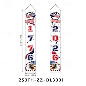  Decorazioni per stendardi da portico per il 250° anniversario dell'America, cartelli da appendere alla porta d'ingresso per il cinquantenario degli Stati Uniti, decorazioni di benvenuto patriottiche