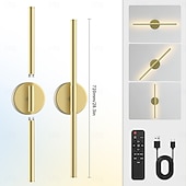 olcso Okos otthoni világítás-1/2 db kétfejes fali lámpa, vezeték nélküli mágneses LED-es olvasólámpa, szabályozható fényerejű újratölthető fali lámpa, állítható világítás hálószobába, nappaliba, fürdőszobába, tükörvilágítás,