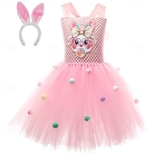 abordables Disfraz de Animal-Tutu Túnica Princesas Animal conejo de Pascua Vestidos Gracioso Niños Chica Día del Niño Semana Santa Carnaval Fiesta Disfrazarse