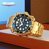 ieftine Ceasuri Quartz-SKMEI Bărbați Ceasuri de cuarț Minimalist Cadran mare Modă Afacere Luminos Calendar IMPERMEABIL Decorațiuni Oţel Uita-te