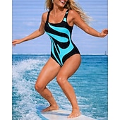 رخيصةأون راش غاردز ون بيس-نسائي وسط ثوب السباحة ملابس السباحة لباس السباحة مجرد حماية UV مطاط بدون كم ملابس السباحة تزلج على الماء غوص سباحة الصيف