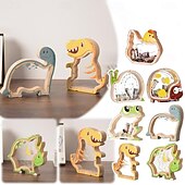 voordelige Reistassen &amp; handbagage-Houten spaarpot in de vorm van een dinosaurus voor jongens, transparante spaarpot met acrylvenster, creatieve spaarpot, cadeau spaarpot, nieuwjaars-, verjaardags- of doopcadeau voor peuters en meisjes