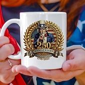 economico Tazze e tazzine-Tazza patriottica per il 250° anniversario degli Stati Uniti, tazza da caffè in ceramica per il cinquantenario, America 250 1776-2026, regalo per il giorno dell'indipendenza del 4 luglio per uomini e