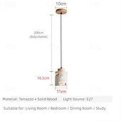 رخيصةأون تصميم الأسطوانة-12 cm تصميم الجزيرة أضواء معلقة حجر طلاء ملون معاصر 110-240 فولت
