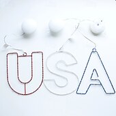  Et sett med 3-pakning med vinduslysdekorasjoner i stil med 4. juli, batteridrevet rød, hvit og blå, opplyst med amerikansk flagg og sugekopp til 4. juli, minnedagen, patriotisk høytid, innendørs og