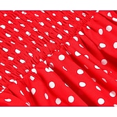 cheap Dresses-1950s Retro Vintage Rockabilly Midi Swing Dress Flare Dress Sleeveless Polka dots Fit &amp; Flare Swing Fancy Dress Women's Carnival Valentine's Day Masquerade Vacation Dailywear Bachelorette Party