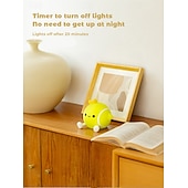 billige Dekorative lys-Tennis nattlampe i silikon med kran, myk LED-nattlampe med berøringskontroll, 2 dimbare nivåer, øyevennlig glød, oppladbar nattlampe til barnerom, søt gave til tenniselskere