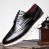 baratos Sapatos Oxford-Tênis casual masculino marrom – design elegante e confortável com cadarço, ideal para casamentos e eventos informais.