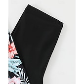 economico Rash Guards Interi-Per donna Standard Top sottomuta Tankini e bikini da surf Costumi da bagno Tropicale Con zip Protezione UV Elastico Manica Lunga Costume da Bagno Surf Immersione Nuoto Estate