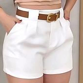 Χαμηλού Κόστους Καυτό σορτς-Γυναικεία Σορτσάκια Καλοκαιρινό σορτς Σορτς παραλίας Διακοπές Μοντέρνα Καθημερινά σύντομο Μεσαία Μέση Συμπαγές Χρώμα Σκέτο Φερμουάρ Τσέπη Ελαστική μέση Άνεση Γρήγορο Στέγνωμα Moale Ανελαστικό