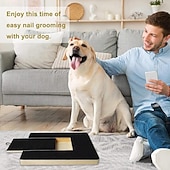זול גרדנים-משטח גירוד לכלבים לציפורניים, פצירת ציפורניים לכלבים עם קופסת חטיפים מובנית לחיית מחמד, פצירת ציפורניים לכלבים לוח נייר זכוכית מגרד, משטח גירוד ציפורניים לגורים ללא לחץ ומרגיעה שחור