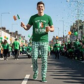 preiswerte Männer Schuhe-Herren-Sneaker zum St. Patrick's Day mit grünem Kleeblattmuster, bequeme Sneaker im sportlichen Stil für Paraden, Partys und Festlichkeiten