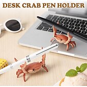 cheap Storage &amp; Organization-4PCS Desk Crab Pen Holder,Creative Crab Pen Holder,New Cute Crab-Shaped Pen Holders,Weightlifting Crabs Penholder Bracket Storage,Funny Desk Decor for Office Desks,Shop Windows,Home