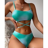 voordelige Surf Tankini's en Bikinis-Dames Bikini-sets Badpak Badpakken Tie Dye UV-Bescherming Elastisch Mouwloos Zwemkleding Zwempak Surfen Duiken Zwemmen Zomer