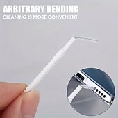 baratos Produtos de limpeza-Conjunto de 50 mini escovas de limpeza para chuveiro, escovas de nylon anti-entupimento multifuncionais para limpar frestas de janelas, celulares, teclados, saídas de ar de carros e pequenos espaços.