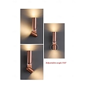 abordables Appliques murales d'intérieur-Applique murale de luxe en acier inoxydable noir et or rose, projecteur LED décoratif à angle réglable, lustre