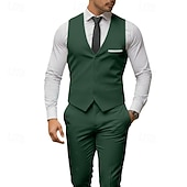 Χαμηλού Κόστους Γιορτή διακοπών-Ανδρικά Σμόκιν Κοστούμια για πάρτι Πάρτι Μαύρο Λευκό Χειμώνας Εφαρμογή Κλασικό Πέτο Επίσημο Μονόχρωμο Κατά παραγγελία εφαρμογή Σετ 2 τεμαχίων