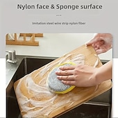 baratos Limpeza de Cozinha-Conjunto de 12 esponjas e raspadores de cozinha resistentes - panos de prato empilháveis que não riscam, na cor verde com superfície bege - ideais para pratos, panelas, frigideiras e bancadas - podem