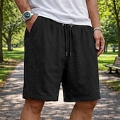 ieftine Pantaloni scurți de sudoare-Bărbați Pantaloni scurți activi Pantaloni scurți de sudoare Pantaloni Scurți Pantaloni scurți de vară Cordon Talie elastică Simplu Simplu Culoare solida Confort Peste Genunchi Zilnic În aer liber