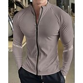 levne Běžecké tričko a tílka-Pánské Jednobarevné Koşu Tişörtü Stahovací tričko Jaro Podzim Zapni Dlouhý rukáv Rychleschnoucí Komprese Odvod vlhkosti Cvičení v tělocvičně Aktivní trénink Cvičení Černá Bílá Šedá sportovní oblečení