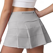 economico Gonne e Skorts da Donna-Per donna Tinta unita Gonna casual Gonna da tennis Gonne da tennis con pantaloncini Tasca Asciugatura Rapida Traspirante Corsa Fitness Yoga Gonna Gonna-pantaloncini Nero Bianco Rosa Abbigliamento da