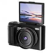 abordables Fotocamera e foto-M3 4K Digital Video Camera and 16X Digital Zoom Camera 2.8inch Flip Screen with Flash for Voice Controlled Shooting