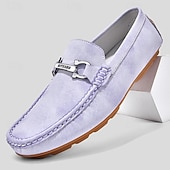 economico Mocassini casual-mocassini da uomo in similpelle viola: comode scarpe casual slip-on da indossare tutti i giorni e per eventi rilassati