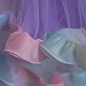 cheap Flower Girl's Dresses-Flower Girl Dress Girls' Formal Dress Wedding Attire Party Wedding Formal Elegant Fashion Adorable Mesh Floral Sleeveless Crew Neck Blue Pink 4 years+