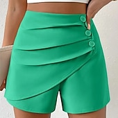 economico Pantaloncini corti-Per donna Shorts Pantaloncini Estivi Shorts da Spiaggia Vacanza Moda Casual Quotidiano Corto Misura del girovita medio Tinta unica Cerniera Elastico in vita Fibbia Comodità Asciugatura Rapida Morbido