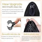 abordables Queue-de-cheval-Extension queue de cheval à pince, 50 cm (20 pouces), noire, bouclée et ondulée, avec pince, pour femme. Cheveux synthétiques souples et naturels, parfaits pour un usage quotidien.