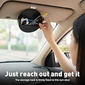 baratos Ganchos e Acessórios-Suporte para lata de tabaco de mascar para quebra-sol de carro, suporte para mascar de carro, suporte para quebra-sol de carro, acessório interno automotivo que economiza espaço, clipe de