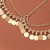 olcso Tánckiegészítők-Karnevál 2026 Rio Karnevál Samba Kiegészítők Bohém Stílus Arany Érmés Homlokkép Szettl Előadás Jelmez