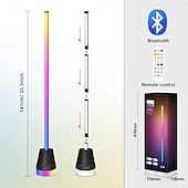 halpa Älykkäät koristevalot-Sylinterimäinen rgbic-lattiavalaisin, Bluetooth-sovelluksella ohjattava led-kulmavalaisin, musiikin synkronointiväriä vaihtava lattiavalaisin ajastimella, 16 miljoonaa väriä makuuhuoneen olohuoneen