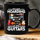 voordelige Mokken &amp; Bekers-Grappige cadeaumok "Het is geen hamsteren als het gitaren zijn" zwarte keramische koffiemok, perfect cadeau voor gitaarliefhebbers en muziekliefhebbers, ideaal voor muzikanten en verzamelaars.