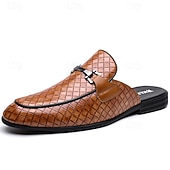 Недорогие Мужские клоги и мюли-Мужские красные лоферы из искусственной кожи, с текстурой под крокодиловую кожу, без шнурков, элегантная свадебная обувь, для торжественных случаев.