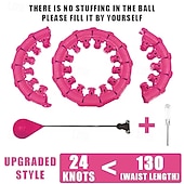 levne Masáž celého těla-24dílná nastavitelná inteligentní závaží sportovní obruče, masážní kruh na hubnutí, břicho, tenký pas, fitness kruh, vnitřní fitness vybavení