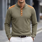 Χαμηλού Κόστους Casual Tee Henley-Ανδρικά Πουκάμισο Waffle Henley Κοντομάνικα Μακρυμάνικο Συμπαγές Χρώμα Σκέτο Μοντέρνα Υψηλής Ποιότητας Αθλητικό Μπλοκ χρωμάτων Κουμπιά Henley Collar Χένλι Causal Καθημερινά ΕΞΩΤΕΡΙΚΟΥ ΧΩΡΟΥ