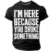 economico Magliette divertenti da uomo-Per uomo Gergo divertente Maglietta Manica Corta maglietta Stampa 3D Girocollo Camicia Moda Quotidiano Quotidiano Streetwear Blu Nero Rosso Estate Primavera Abbigliamento S M L XL XXL XXXL